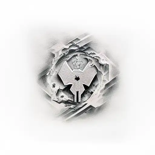 cave line marker tattoo design idea