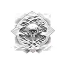 cave line marker tattoo design idea