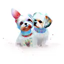 Dog Maltese  tattoo design idea