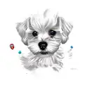 Dog Maltese  tattoo design idea