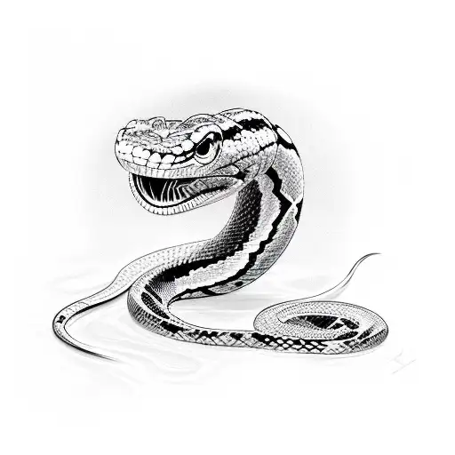 2 snake oroborus, one black one white tattoo design idea