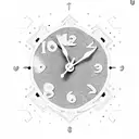 1234 alarm clock font tattoo design idea