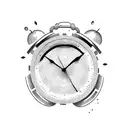 1234 alarm clock font tattoo design idea