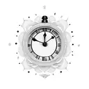 1234 alarm clock font tattoo design idea