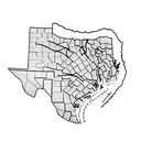 texas map with swangers rims tattoo design idea