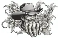 cowboy carter II hands II heaven tattoo design idea