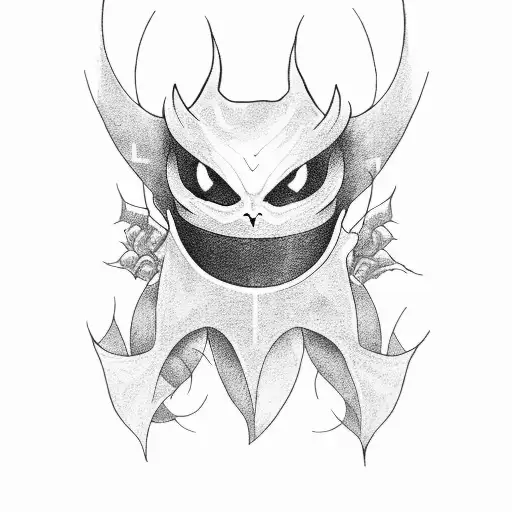 Haunter and Abra tattoo design idea