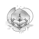double sided candle tattoo design idea