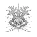 double sided candle tattoo design idea