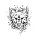 double sided candle tattoo design idea