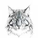 maine coone with armor  tattoo design idea