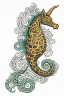 seahorse celtic tattoo design idea