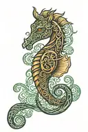 seahorse celtic tattoo design idea