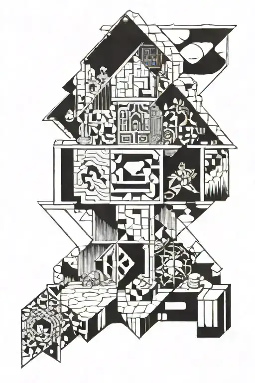Geomectric Monty Python tattoo design idea