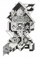 Geomectric Monty Python tattoo design idea