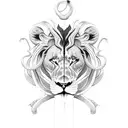 snake wrapped around a lion tattoo design idea