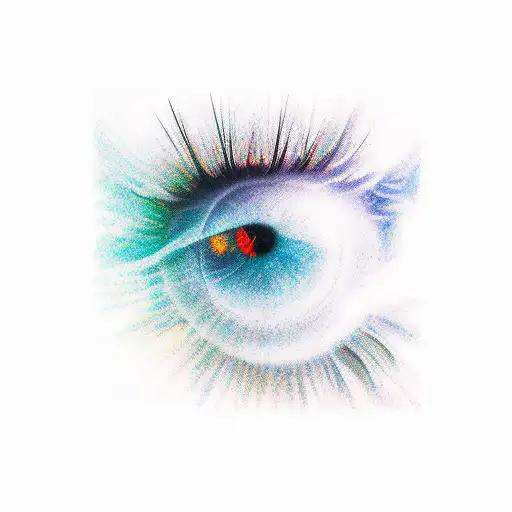 Visualize the lyrics 'with a windshield sunset in your eyes like a water color painted sky' tattoo design idea