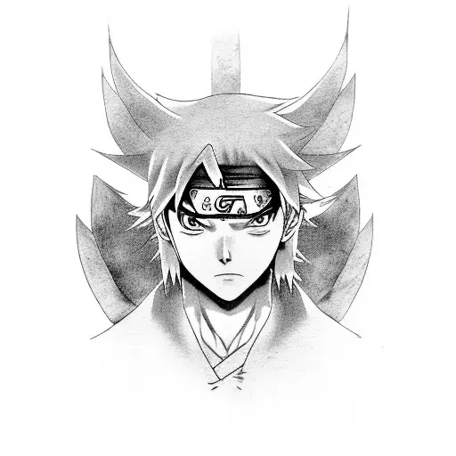Shinigami with anime naruto tattoo design idea