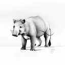 tapir tattoo design idea