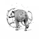 tapir tattoo design idea