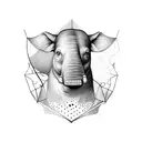 tapir tattoo design idea