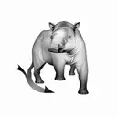 tapir tattoo design idea