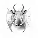 tapir tattoo design idea