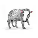 tapir tattoo design idea