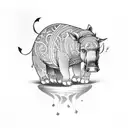 tapir tattoo design idea