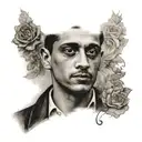 Gavrilo Princip's portrait tattoo design idea