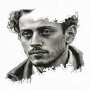 Gavrilo Princip's portrait tattoo design idea