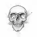 skull with demon and angel tattoo design idea