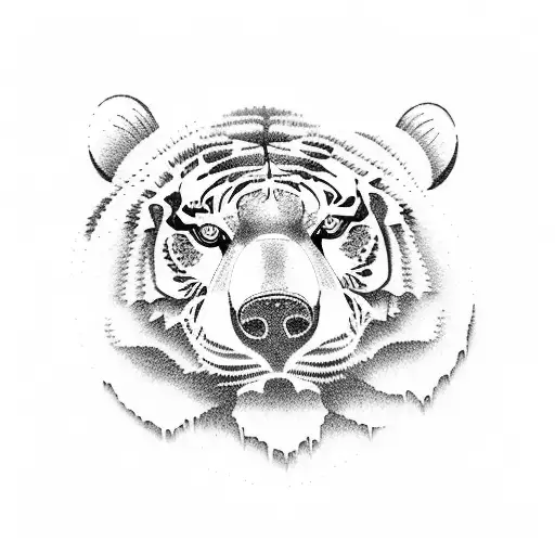 bear, tiger, turtle, eagle sleeve tattoo design idea