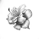 lily daffodil poppy marigold tattoo design idea