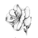 lily daffodil poppy marigold tattoo design idea