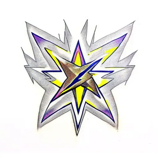 Ziggy Stardust lightning bolt symbol tattoo design idea