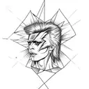 david bowie Ziggy Stardust lightning bolt symbol tattoo design idea