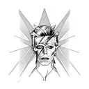david bowie Ziggy Stardust lightning bolt symbol tattoo design idea