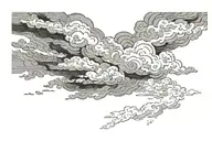 dark clouds tattoo design idea