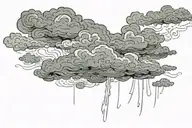 dark clouds tattoo design idea