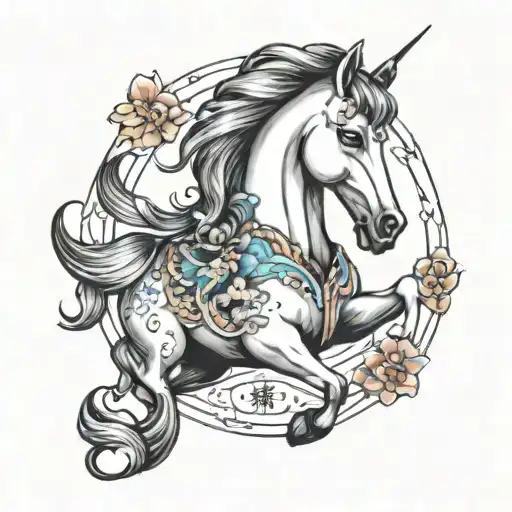 Leeh, Mother name "Adelina", I'm year of the horse tattoo design idea