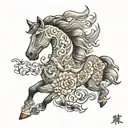 Leeh, Mother name "Adelina", I'm year of the horse tattoo design idea