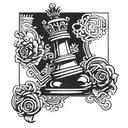 king chess piece tattoo design idea