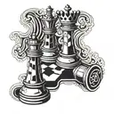 king chess piece tattoo design idea