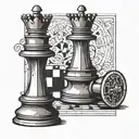 king chess piece tattoo design idea