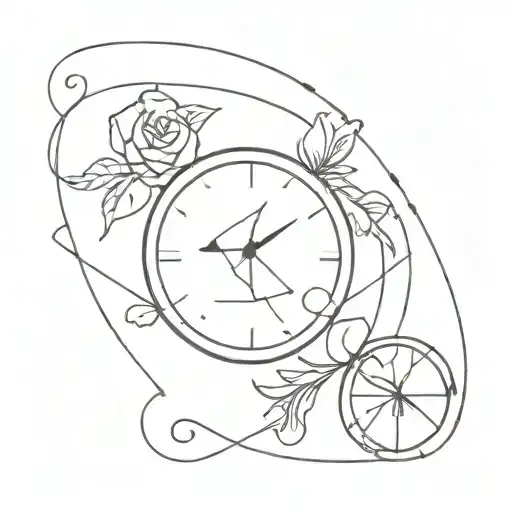 maybe time running out is a gift tattoo design idea