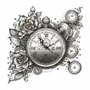 maybe time running out is a gift tattoo design idea