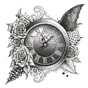 maybe time running out is a gift tattoo design idea
