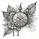 maybe time running out is a gift tattoo design idea