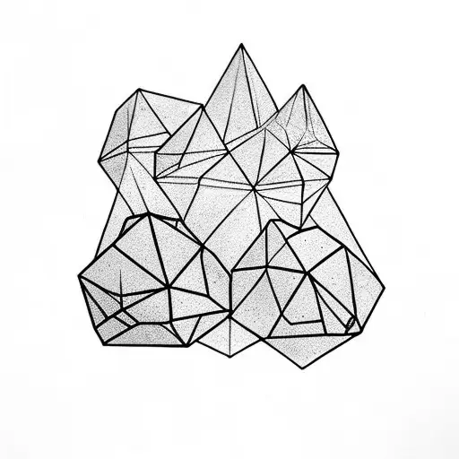 dnd dice mountain tattoo design idea